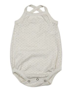 0-3m NWT L'ovedbaby Girls Pointelle Crossback Bodysuit- Seashell